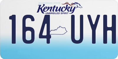 KY license plate 164UYH