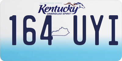 KY license plate 164UYI