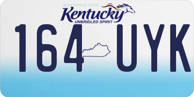 KY license plate 164UYK