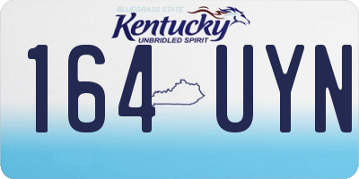 KY license plate 164UYN