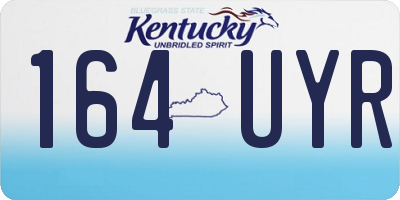 KY license plate 164UYR