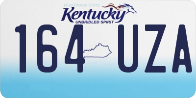 KY license plate 164UZA
