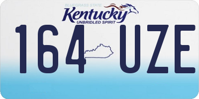 KY license plate 164UZE