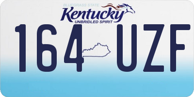 KY license plate 164UZF
