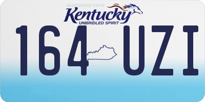KY license plate 164UZI