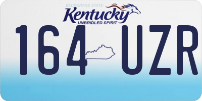 KY license plate 164UZR