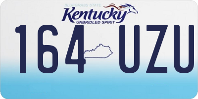 KY license plate 164UZU