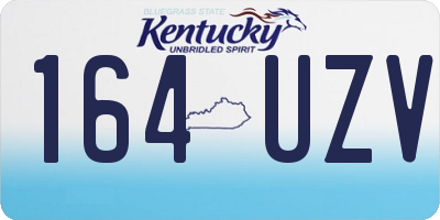 KY license plate 164UZV