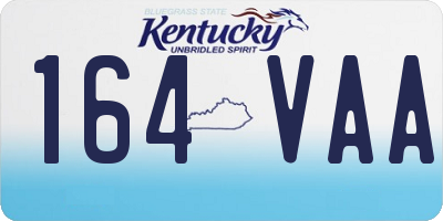 KY license plate 164VAA