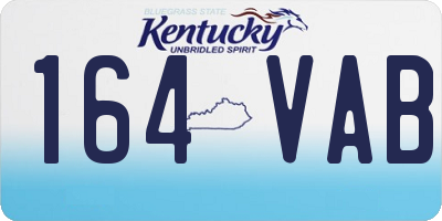 KY license plate 164VAB