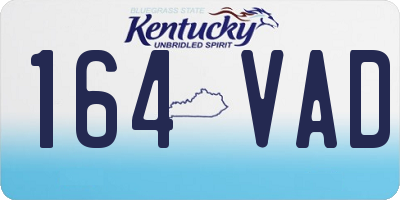 KY license plate 164VAD