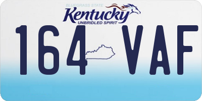 KY license plate 164VAF