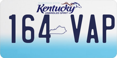 KY license plate 164VAP