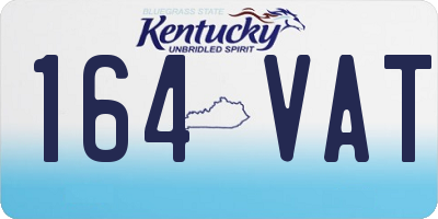 KY license plate 164VAT
