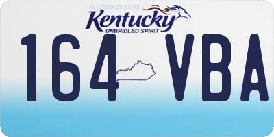 KY license plate 164VBA