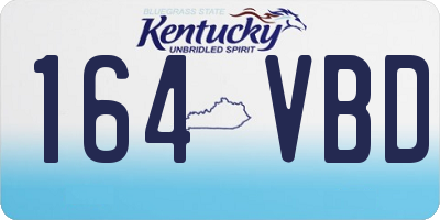 KY license plate 164VBD