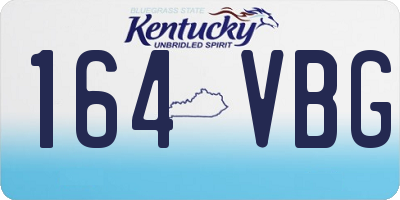 KY license plate 164VBG