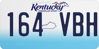 KY license plate 164VBH