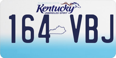 KY license plate 164VBJ