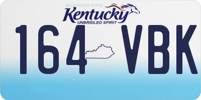 KY license plate 164VBK