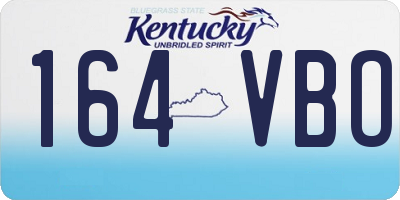 KY license plate 164VBO