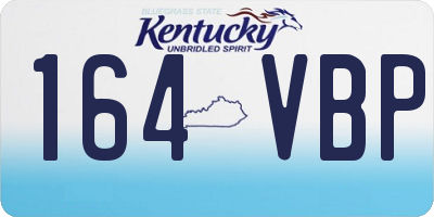 KY license plate 164VBP