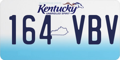 KY license plate 164VBV