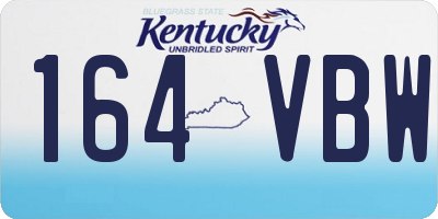 KY license plate 164VBW