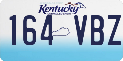 KY license plate 164VBZ