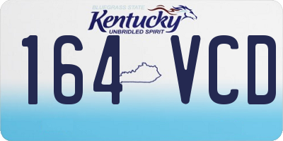 KY license plate 164VCD