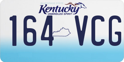 KY license plate 164VCG