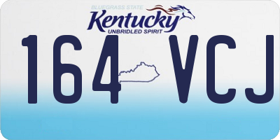 KY license plate 164VCJ