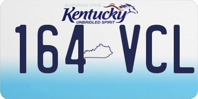 KY license plate 164VCL