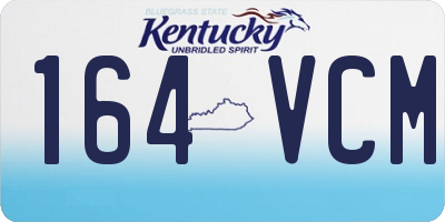KY license plate 164VCM