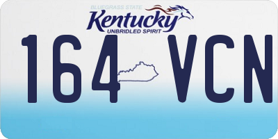 KY license plate 164VCN