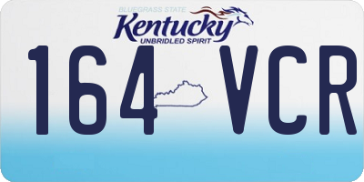 KY license plate 164VCR