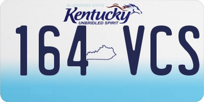 KY license plate 164VCS