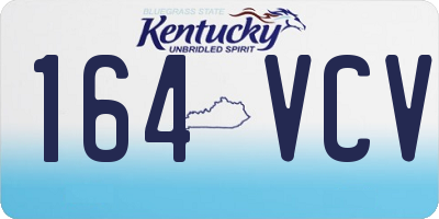 KY license plate 164VCV
