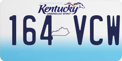 KY license plate 164VCW