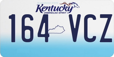 KY license plate 164VCZ