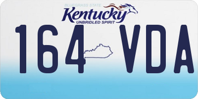 KY license plate 164VDA