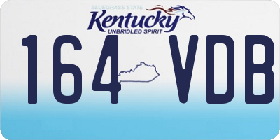 KY license plate 164VDB