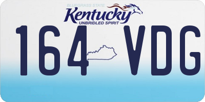 KY license plate 164VDG