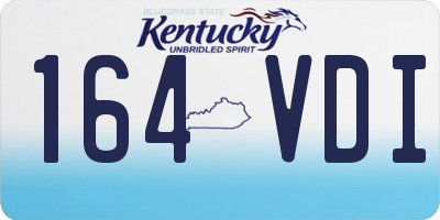 KY license plate 164VDI