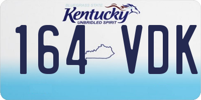 KY license plate 164VDK
