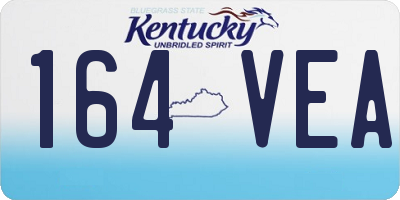 KY license plate 164VEA