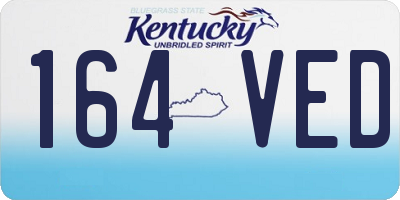 KY license plate 164VED