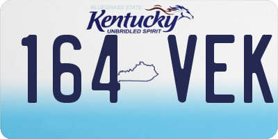 KY license plate 164VEK