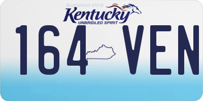 KY license plate 164VEN