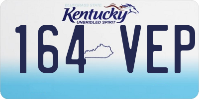 KY license plate 164VEP